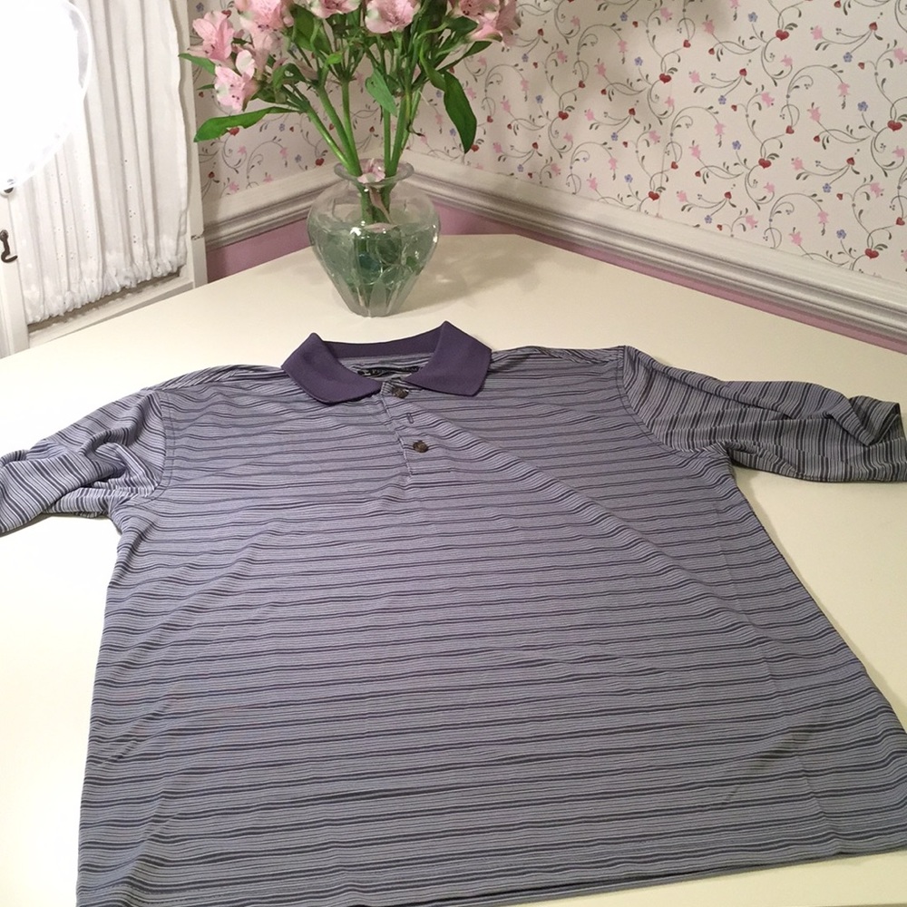 Collared bluish Grey golf shirt Pebble Beach